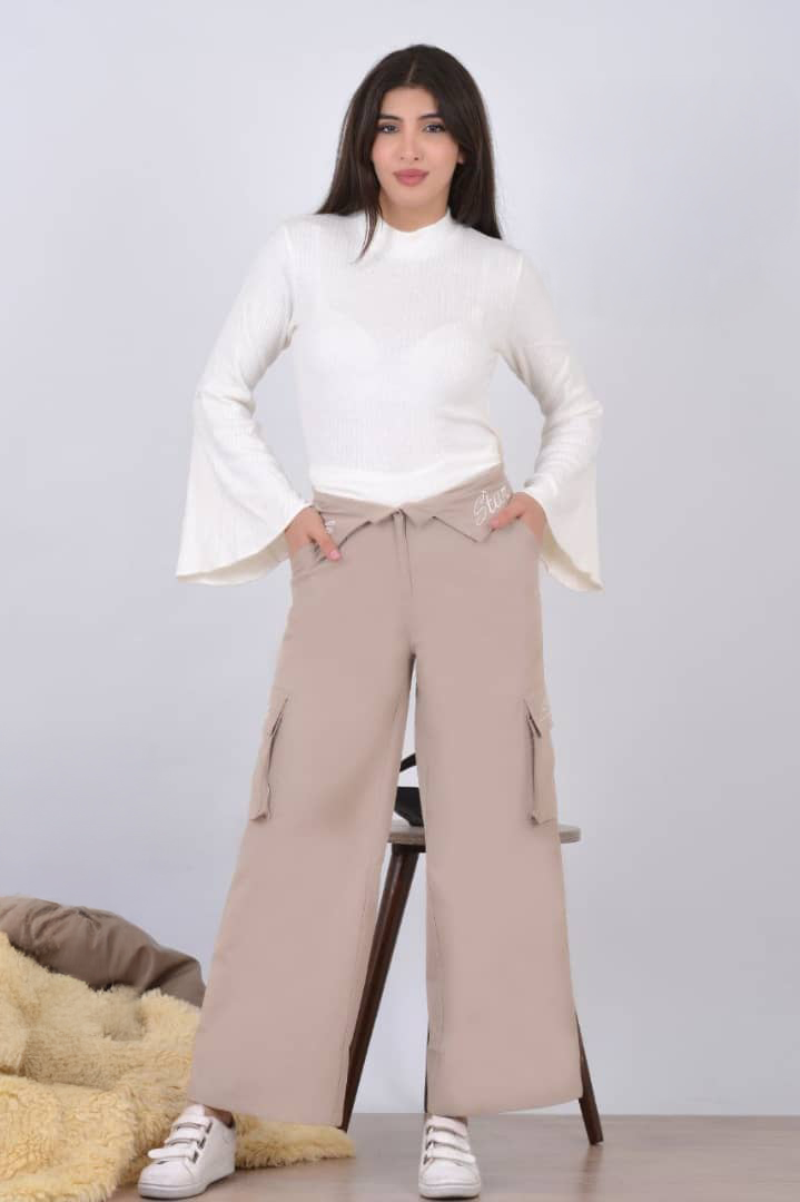 بنطال كتان تطريز 2