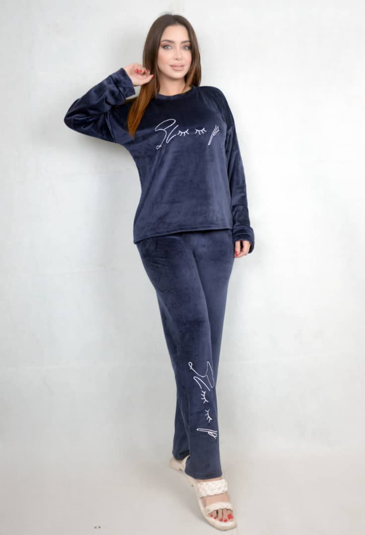 بيجامه مخمل تطريز