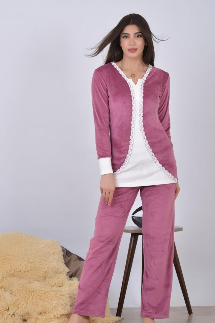 بيجامه مخمل ريب