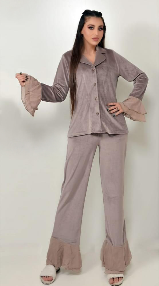 بيجامه مخمل شيفون
