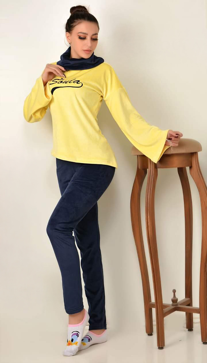 بيجامه مخمل فرنسي