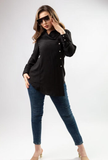 قميص جيسيكا بأزرار جانبية