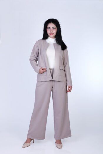 طقم نسائي عملي راقي بقصّة واسعة – قطعتين