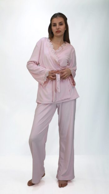 طقم بيجاما دانتيل قطعتين