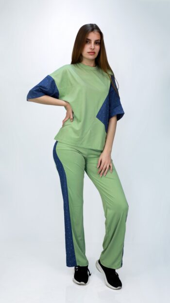 طقم رياضة لونين – كم واسع